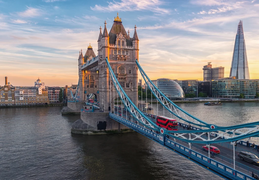 Card Tower Bridge sunset